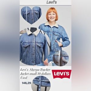 used Levi's Sherpa Trucker jacket in size small